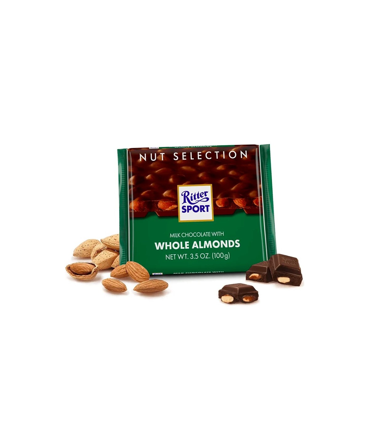 RITTER SPORT AMANDES ENTIERES 100G