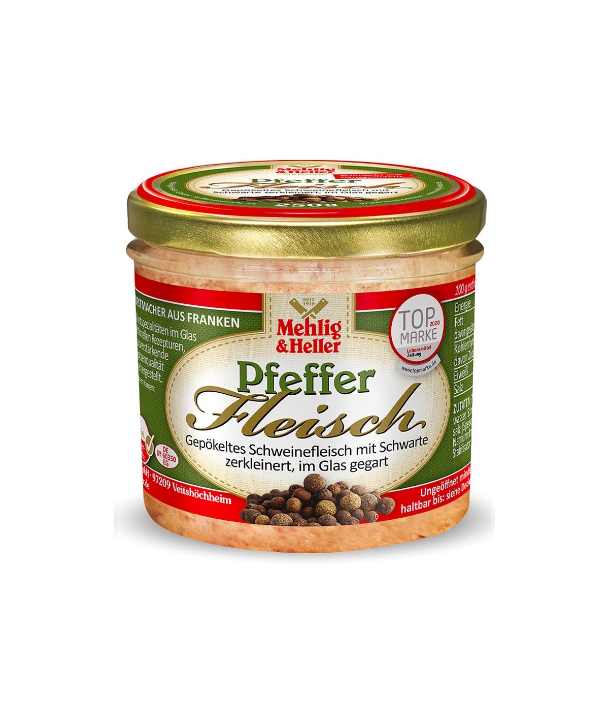 Terrine bavaroise à la Leberwurst Mehlig &amp; Heller 200g