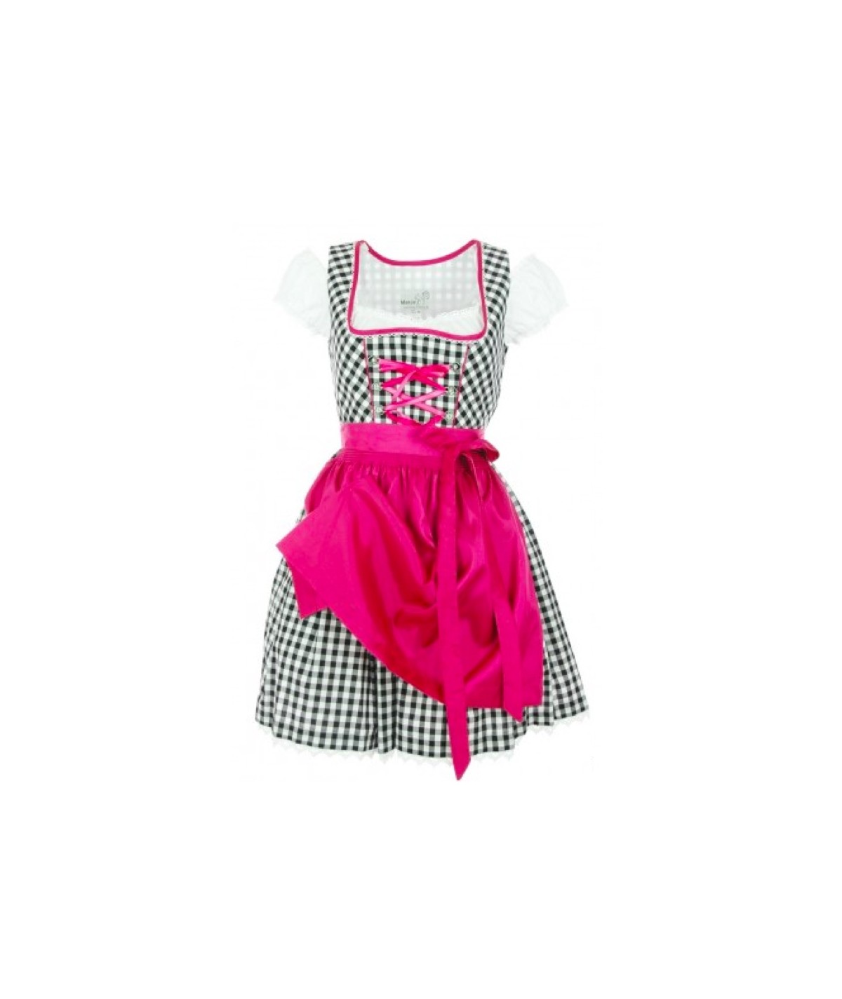 Dirndl pour femme - Robe traditionnelle midi en velours avec